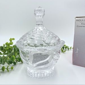 Vintage Studio Crystal Paola Collection Fine Crystal Covered Candy Dish